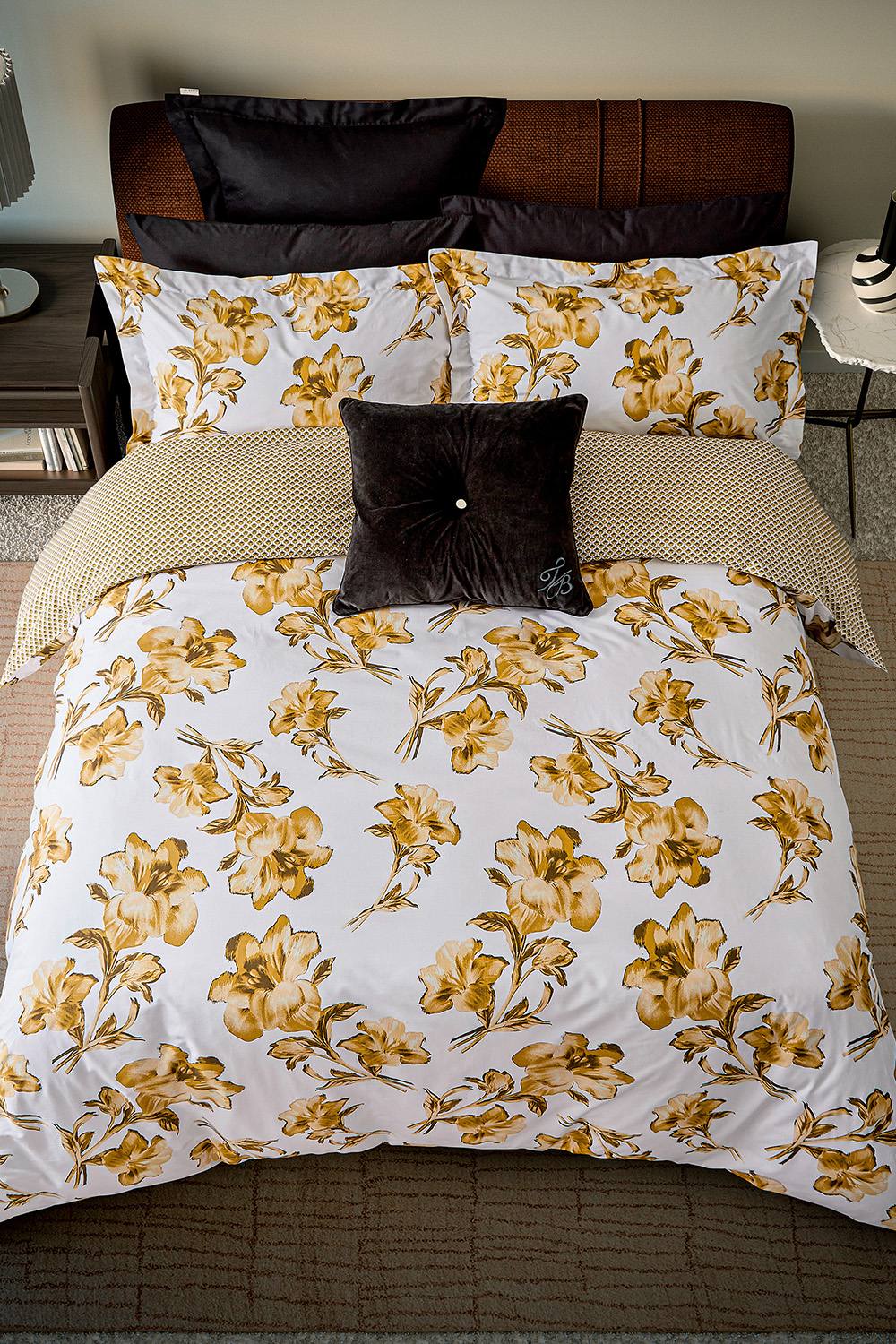 Ted Baker 'Midnight Garden' Cotton Duvet Cover Set in Cream