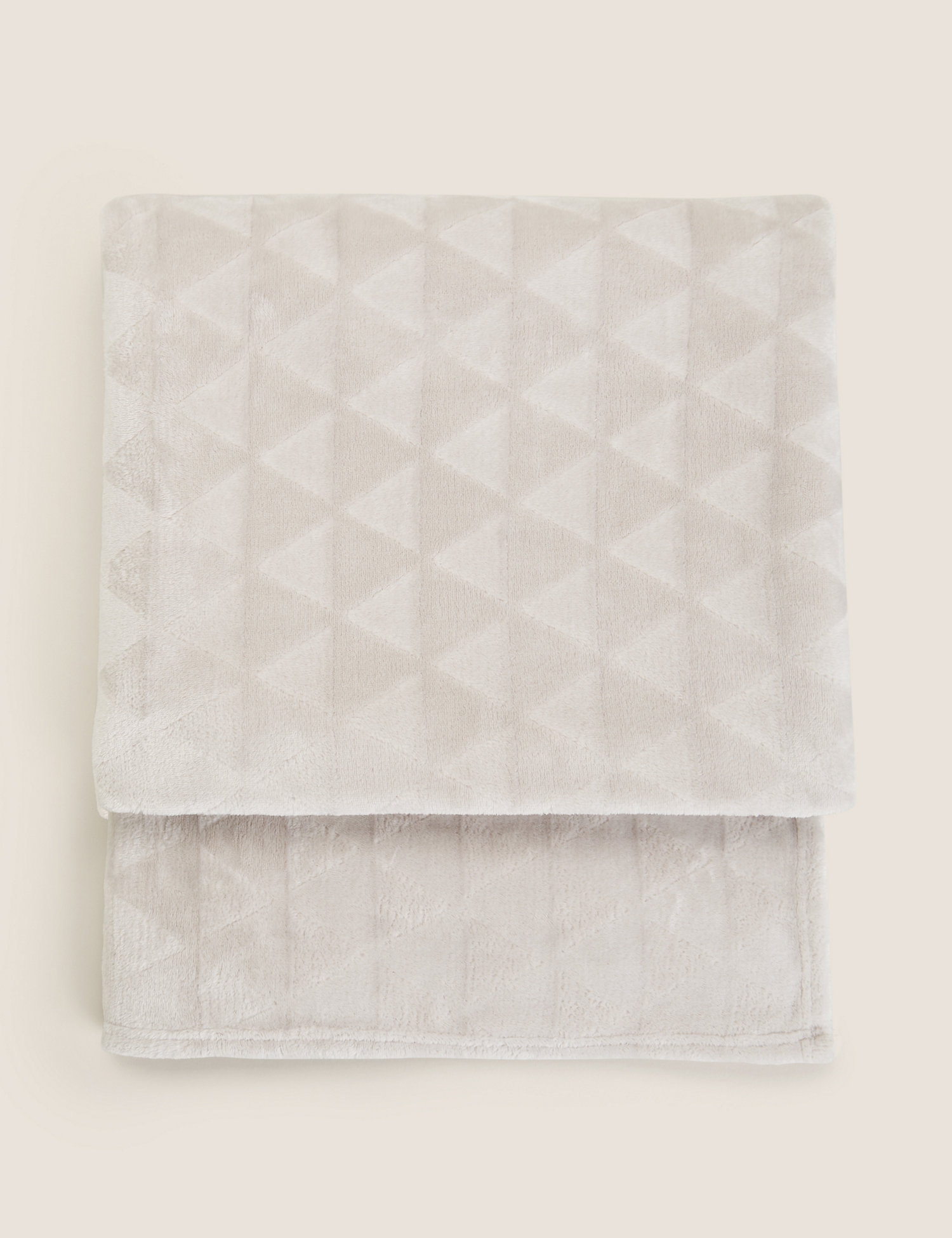 M&S Fleece Geometric Throw