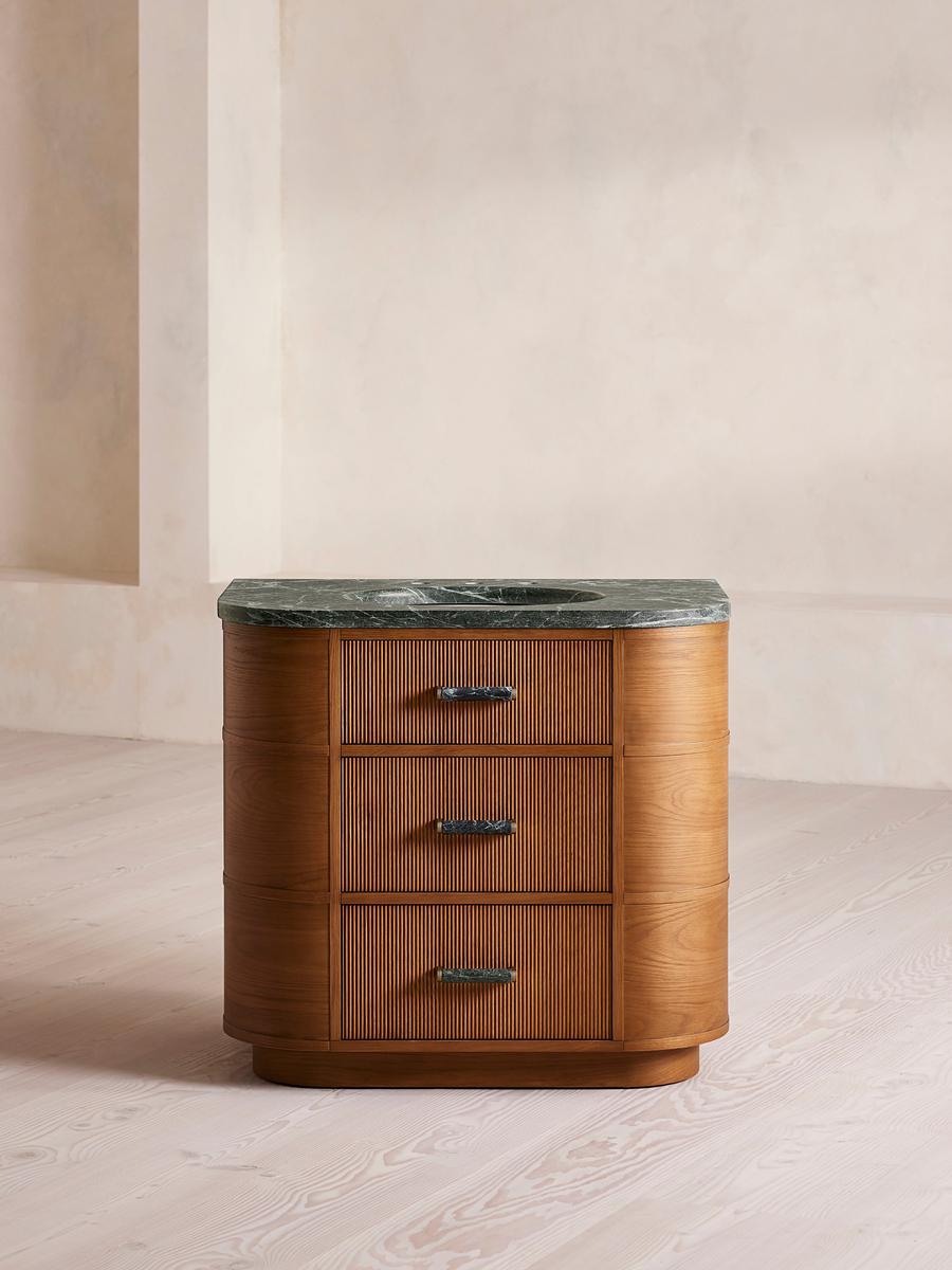 Witley Single Vanity Unit, Napoli Green Marble