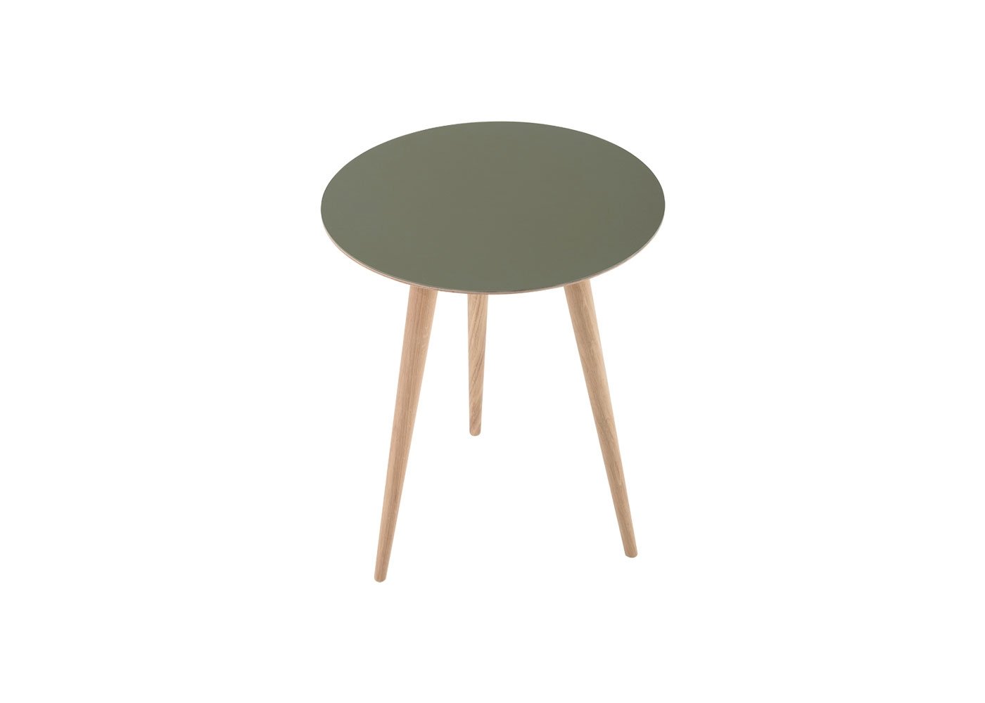 Gazzda Arp Side Table Dia 45cm Dark Olive Linoleum