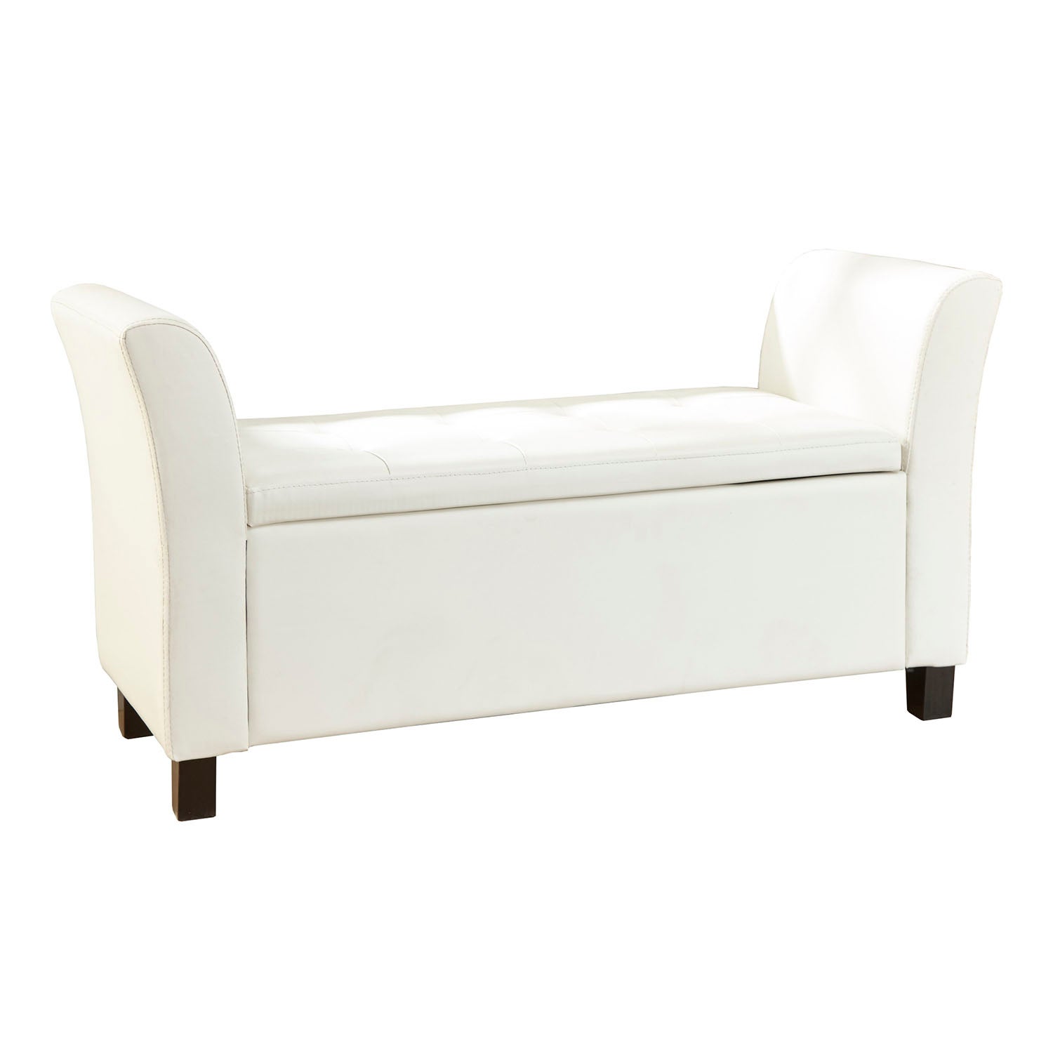 Verona Faux Leather Window Seat - White White