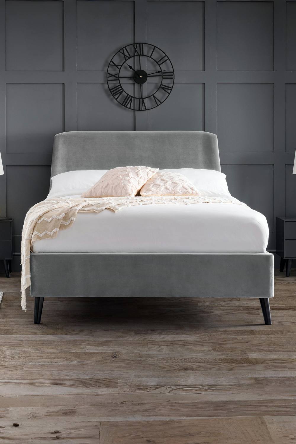 Julian Bowen Frida Upholstered Bed in Grey