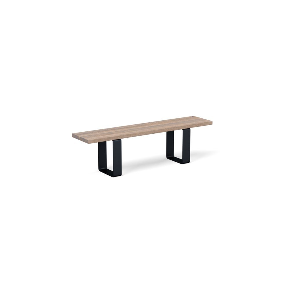 Heal's Prague Bench 200x35cm Grey Oak Straight Edge Filled