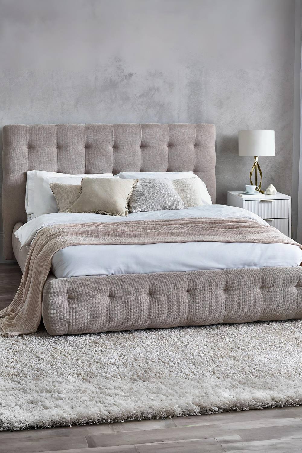 Julian Bowen Odette Upholstered Bed in Taupe