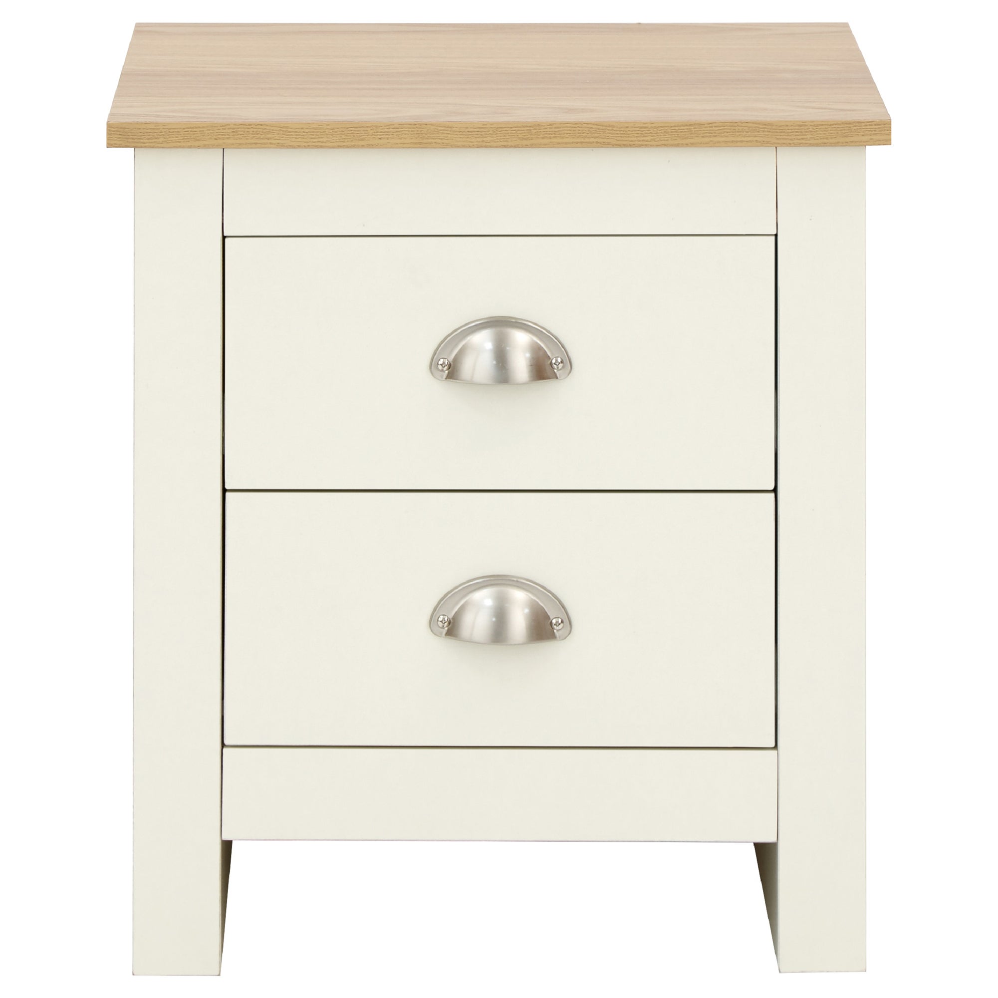 Lancaster Bedside Table Cream and Brown