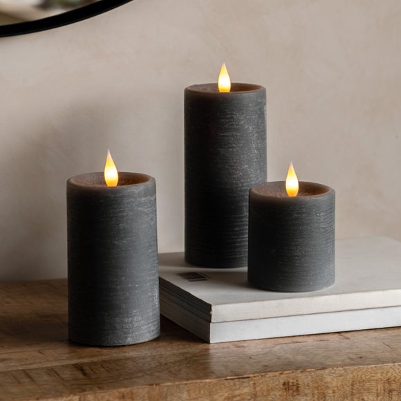 Cedar & Sage Set of 3 LED Candles