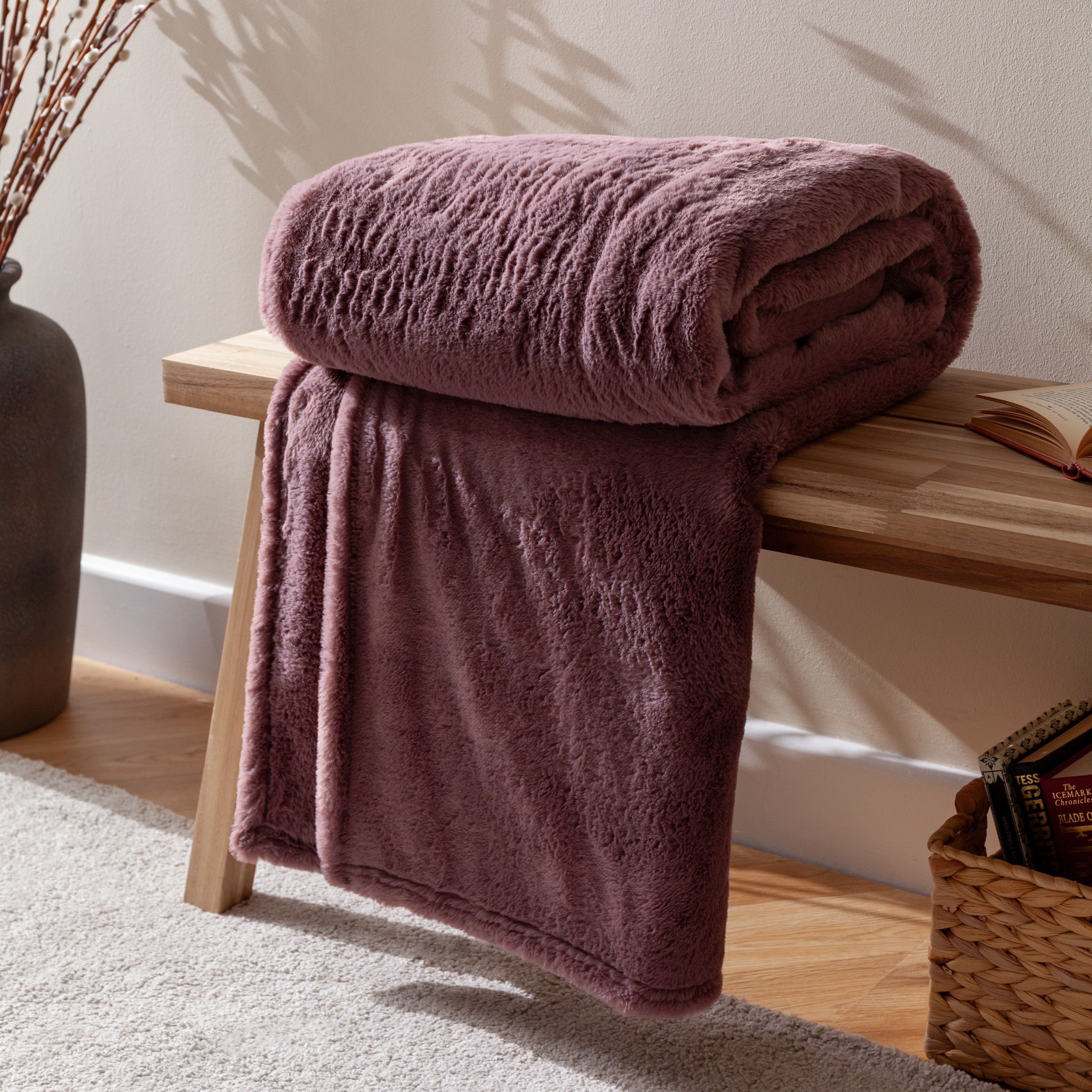 Furn Kallu Reversible Faux-Fur Throw