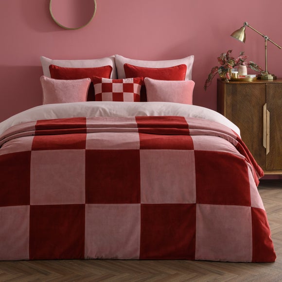 Clara Cotton Velvet Patchwork Bedspread