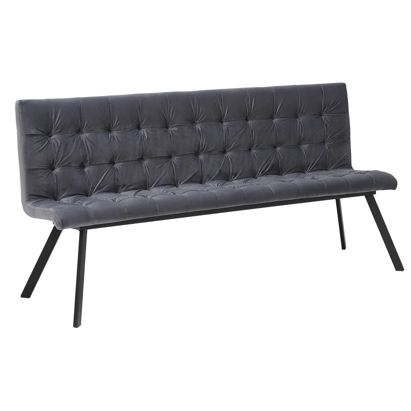 Arlo Buttoned Velvet Bench