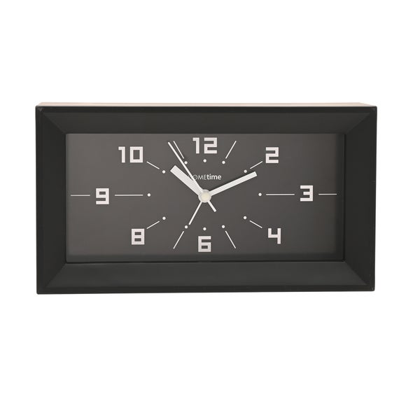 Hometime Rectangle Analogue Alarm Clock