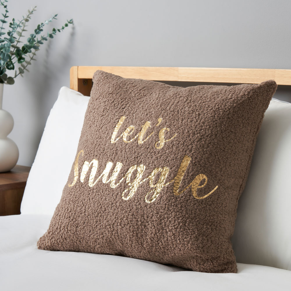 Lets Snuggle Cushion, Brown