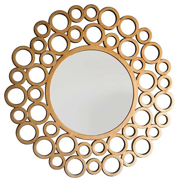 Deco Circles Mirror  Gold