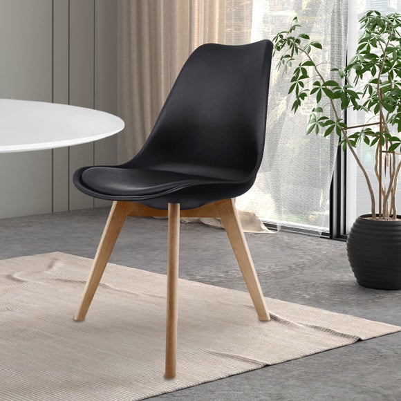 Fusion Living Soho Plastic Dining Chair with Squared Legs