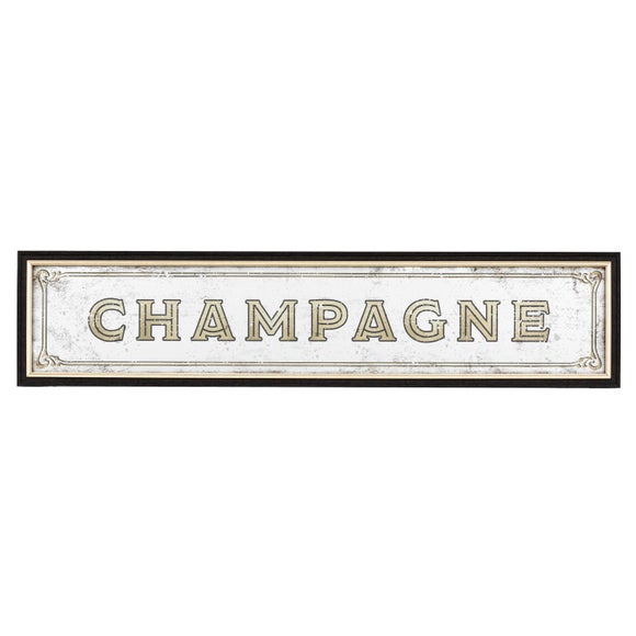 Cedar and Sage Antique Printed Champagne Wall Mirror