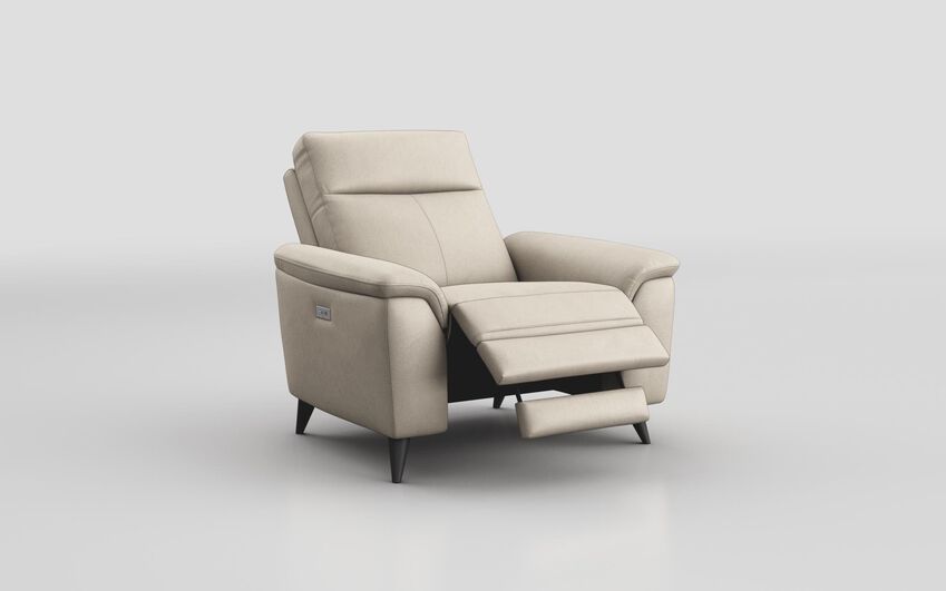 White Saliceto Power Recliner Chair