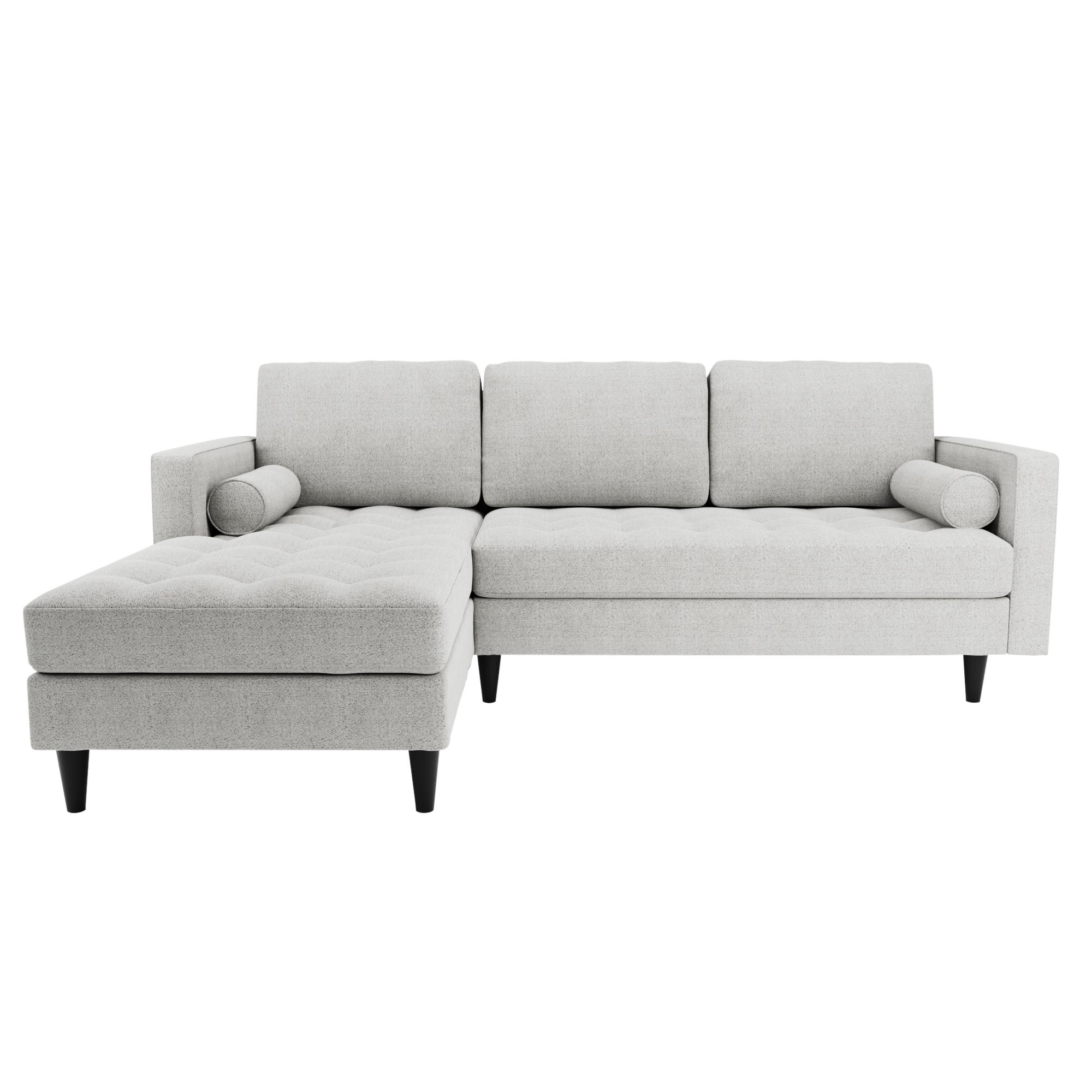 Zoe Boucle Right Hand Corner Sofa Light Grey