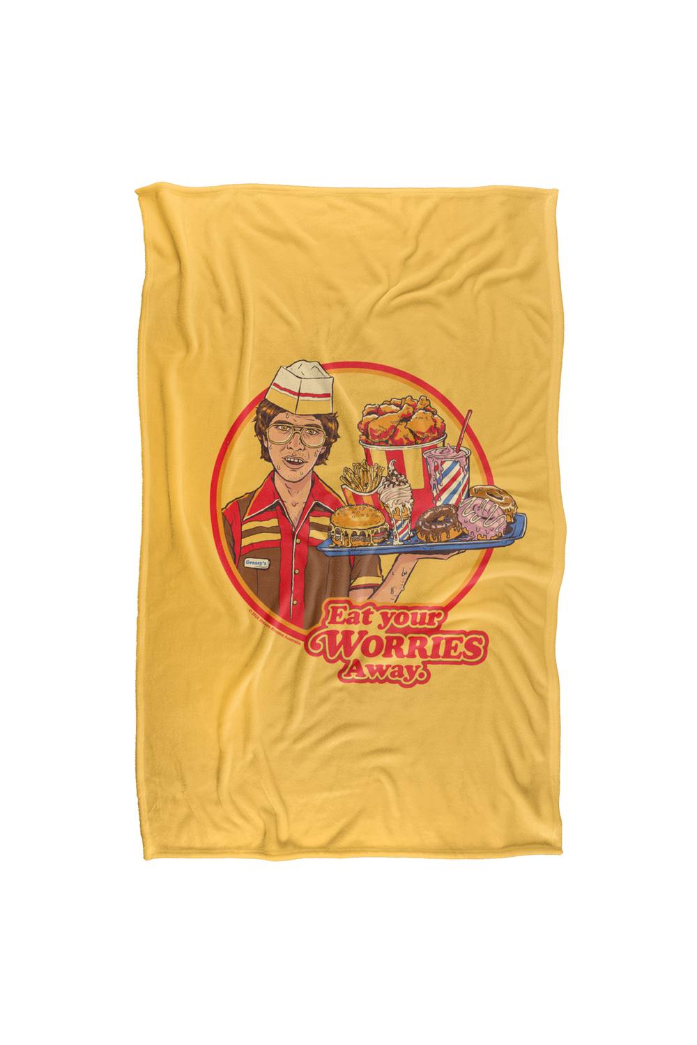 Steven Rhodes Eat Your Worries Silky Touch Super Soft Throw Blanket