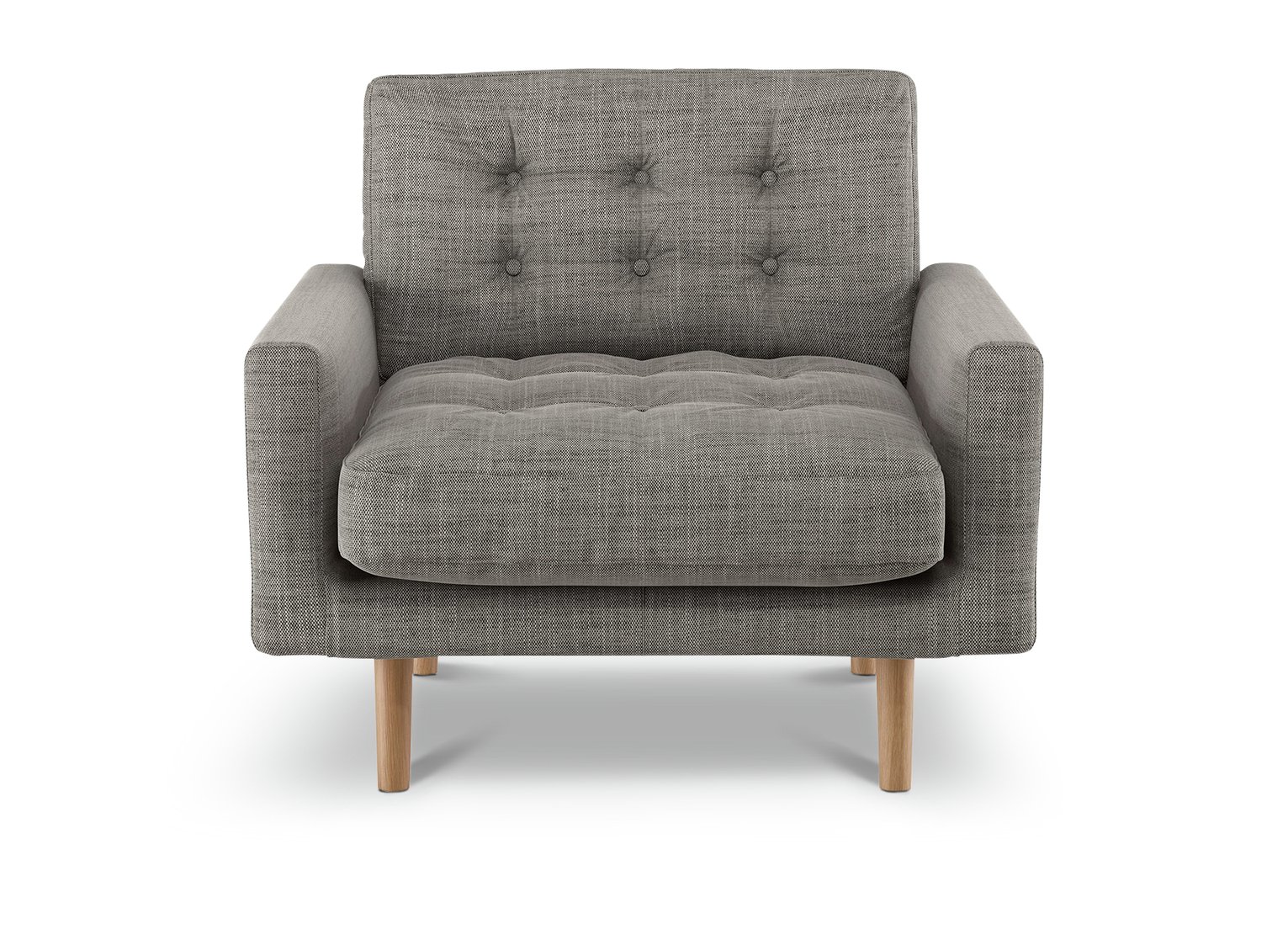 Habitat Fenner Black And White Italian Woven Fabric Armchair