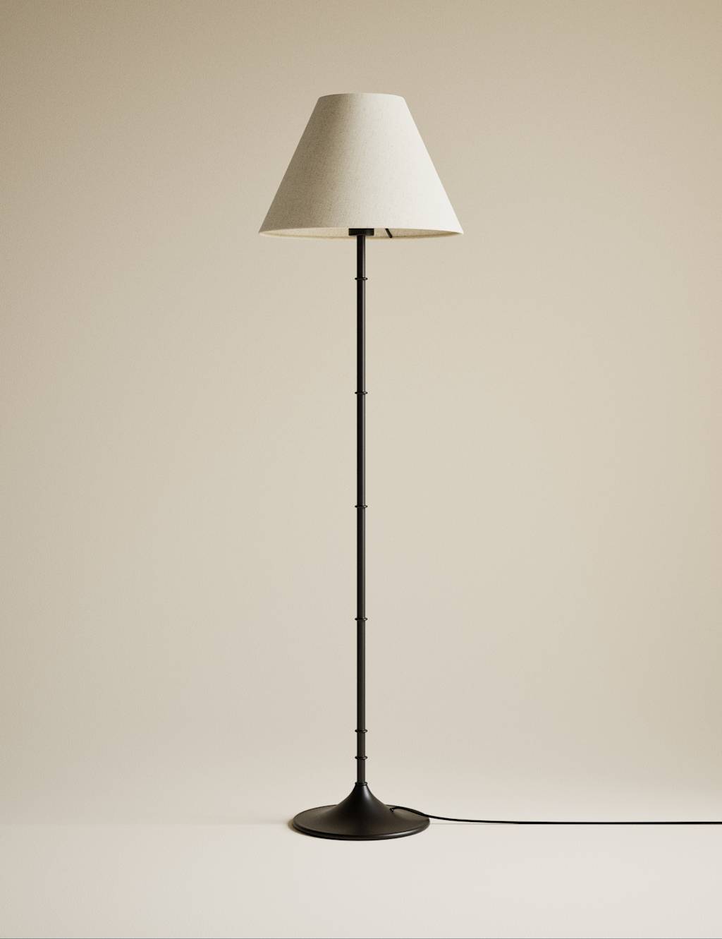 M&S Black Ribbed Floor Light Black