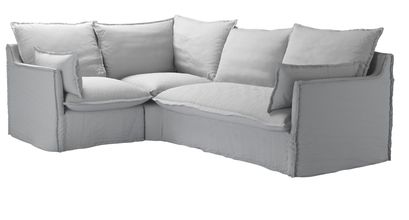 Isaac Asym: LHF Single w RHF 2 Seat Sofabed in Graphite Smart Cotton - sofa.com