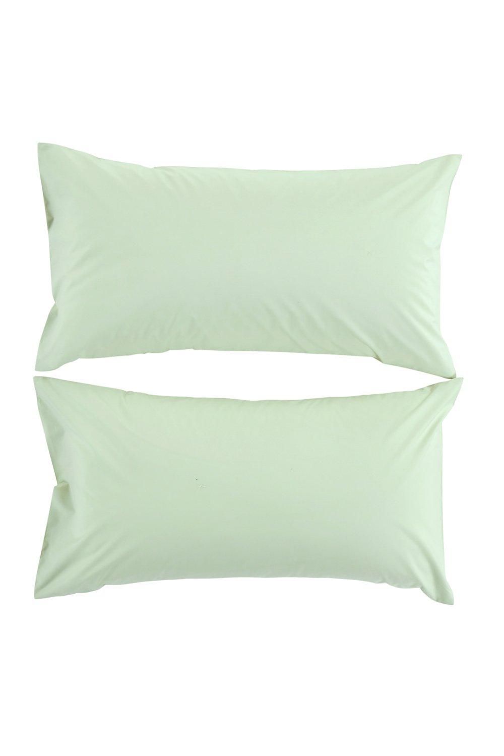 CHRISTY Pure Cotton Percale King Pillowcase Pair in Green