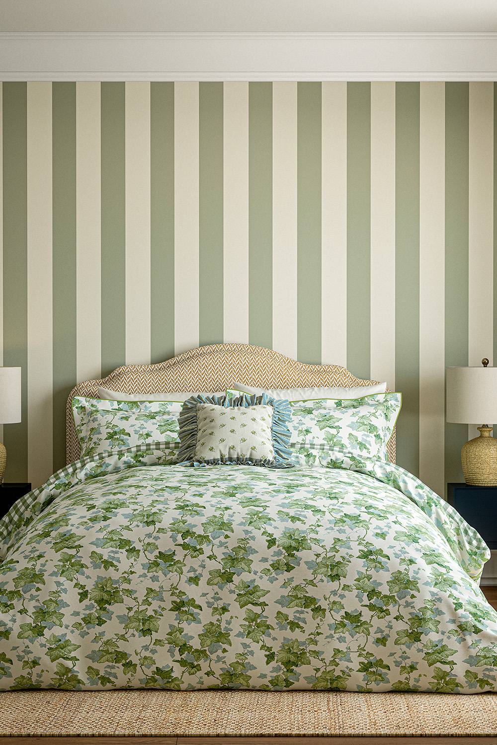 Sanderson 'Hedra' Cotton Duvet Cover Set in Green