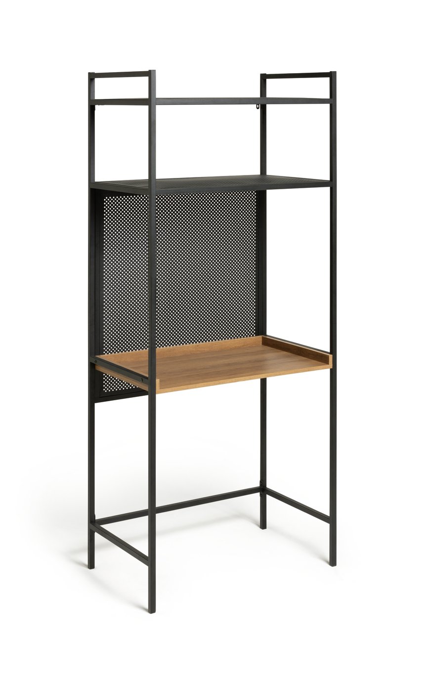 Habitat Turner 2 Shelf Office Desk - Black