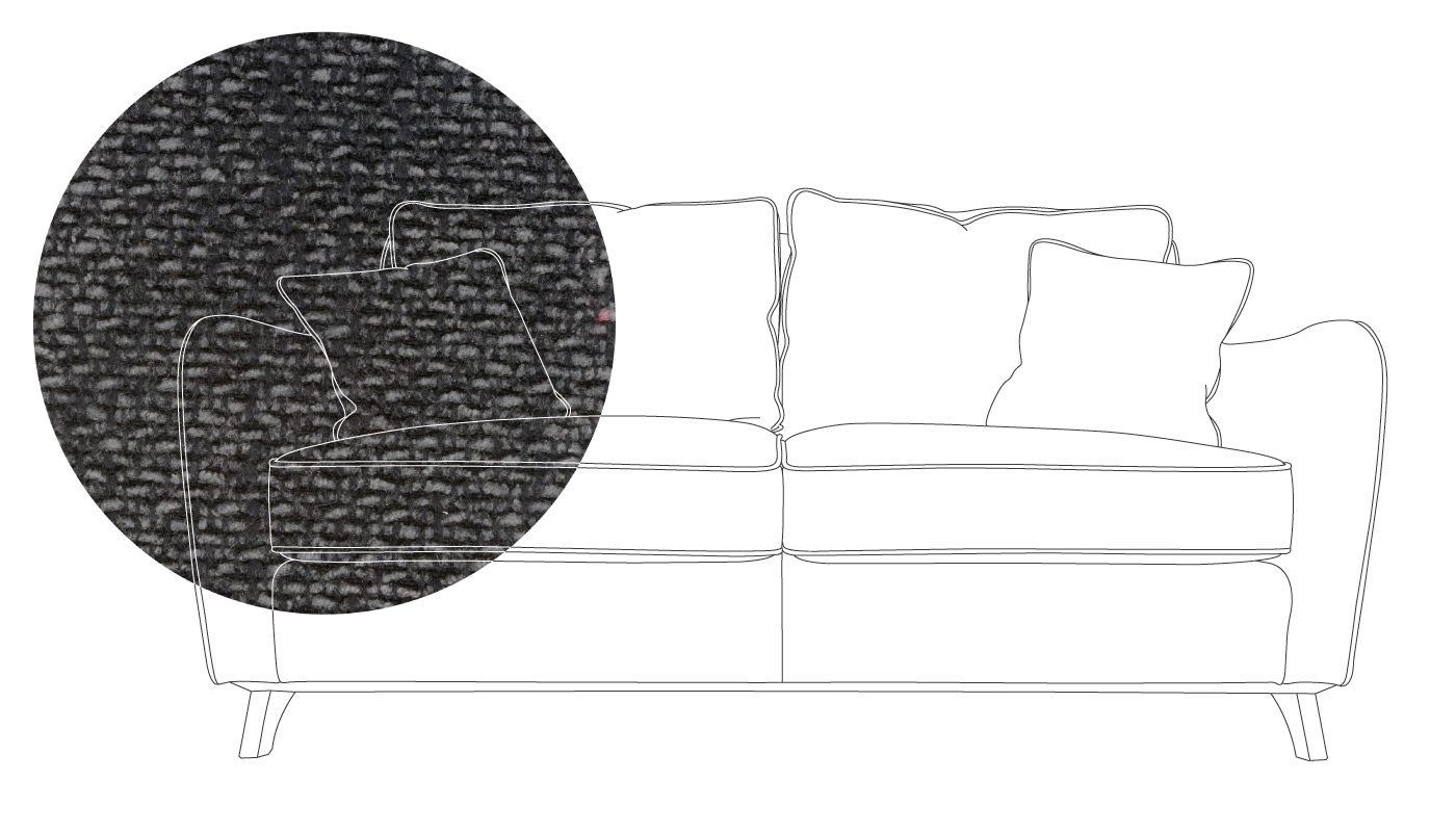 Heal's Ravello 3 Seater Sofa Texture Soot Walnut