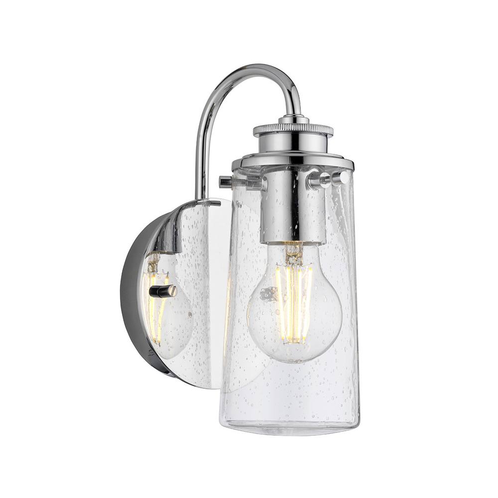 Netlighting Kichler Braelyn 1 Light Wall Light Chrome IP44 in Grey