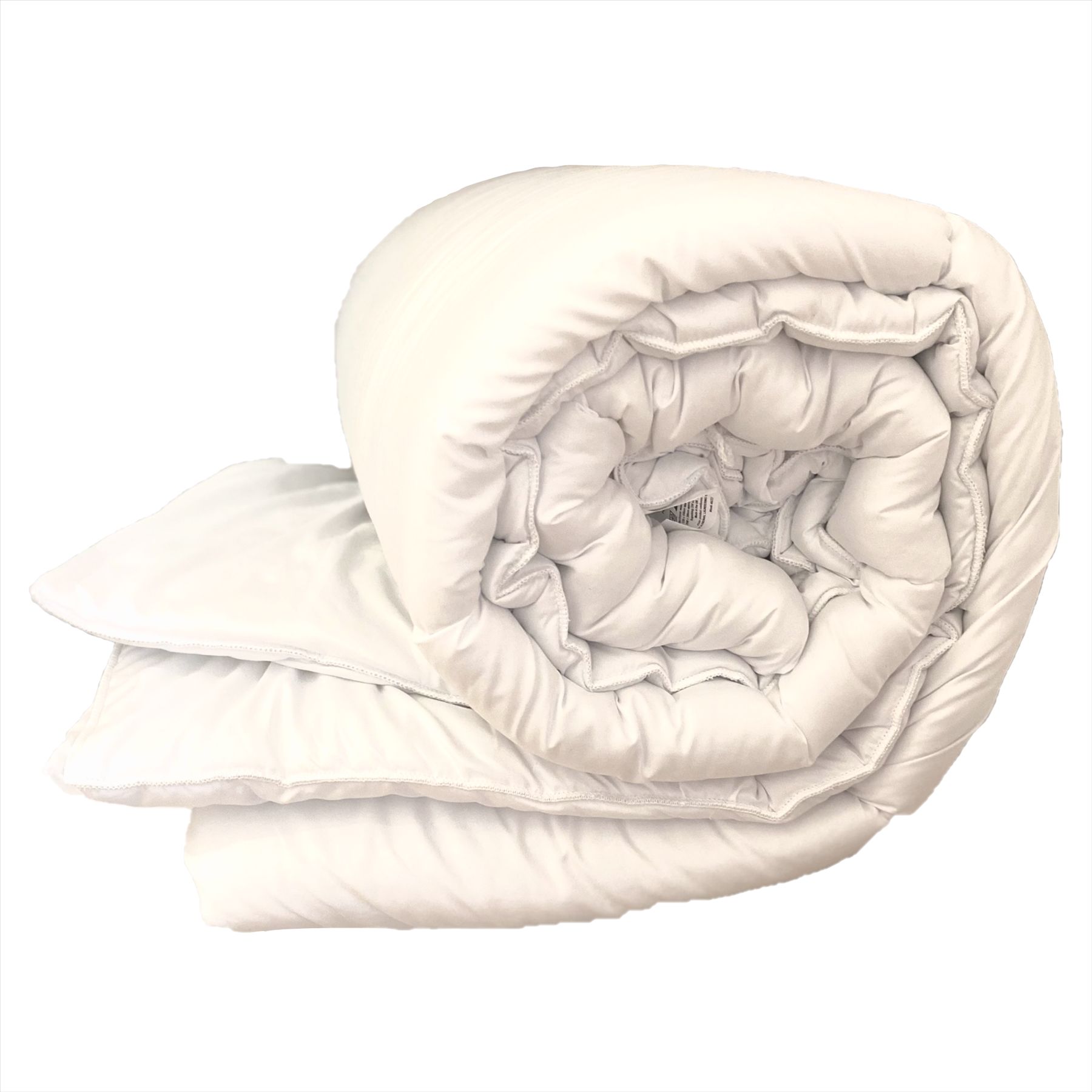 HomeSpace Direct Hollowfibre Duvet Quilt 13.5 tog Warm Duvet with Microfibre Cover in White