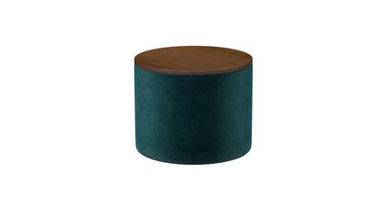 Ringo Storage Drum in Jade Smart Velvet - sofa.com