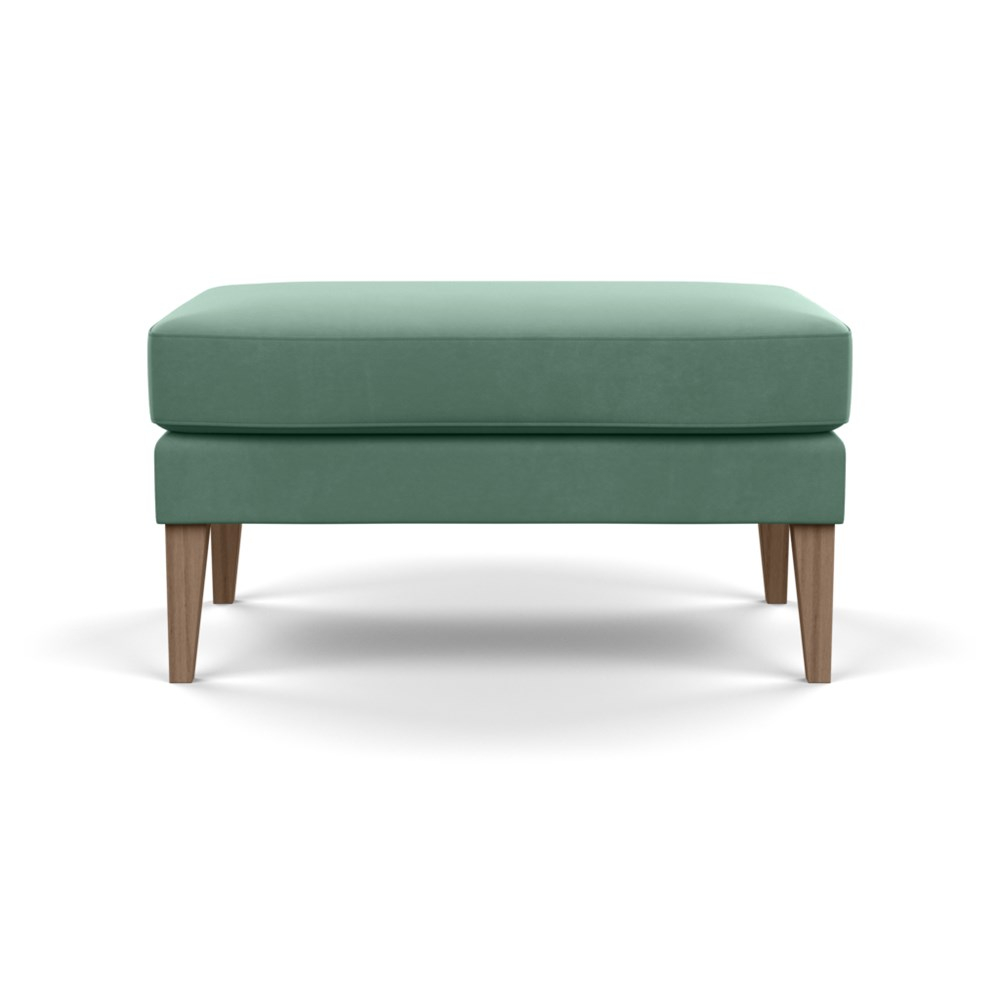 Heal's Richmond Ottoman Smart Velvet Jade Tinted Ash Feet