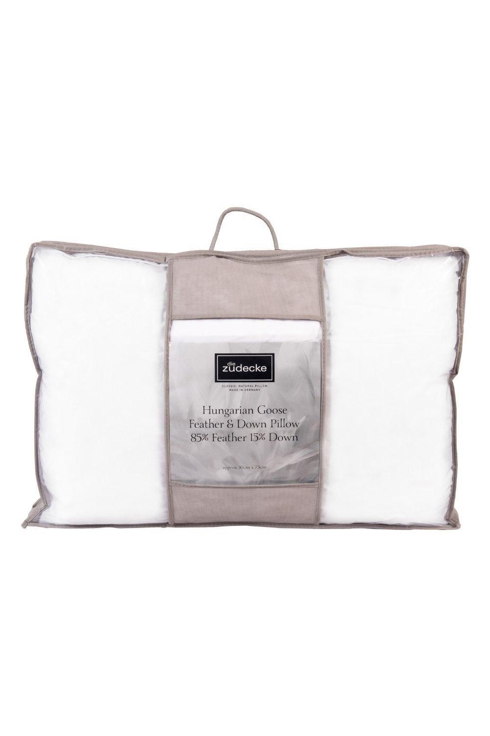 die zudecke Hungarian Goose Feather & Down Soft Pillow in White