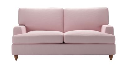 Isla 2 Seat Sofabed in Powder Pink Brushed Linen Cotton - sofa.com
