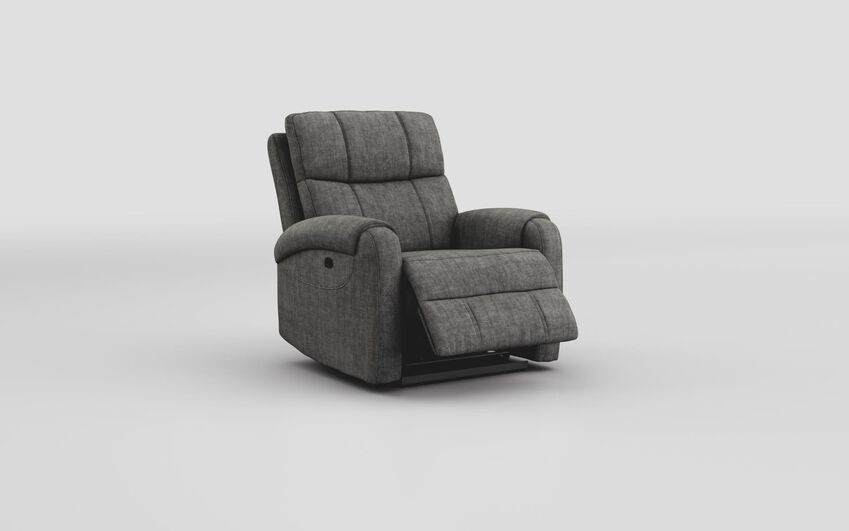 Black Fabric Calisese Manual Recliner Chair
