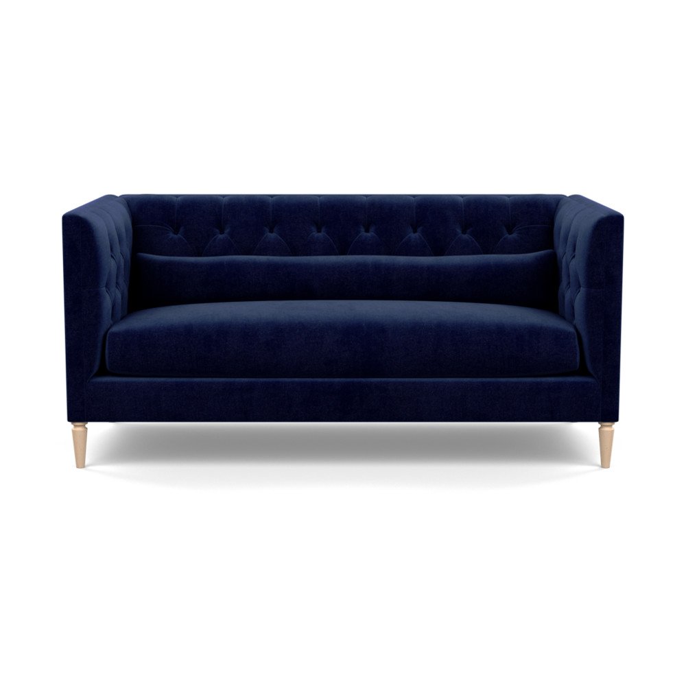 Heal's Balmoral 3 Seater Sofa Smart Luxe Velvet Midnight Natural Feet