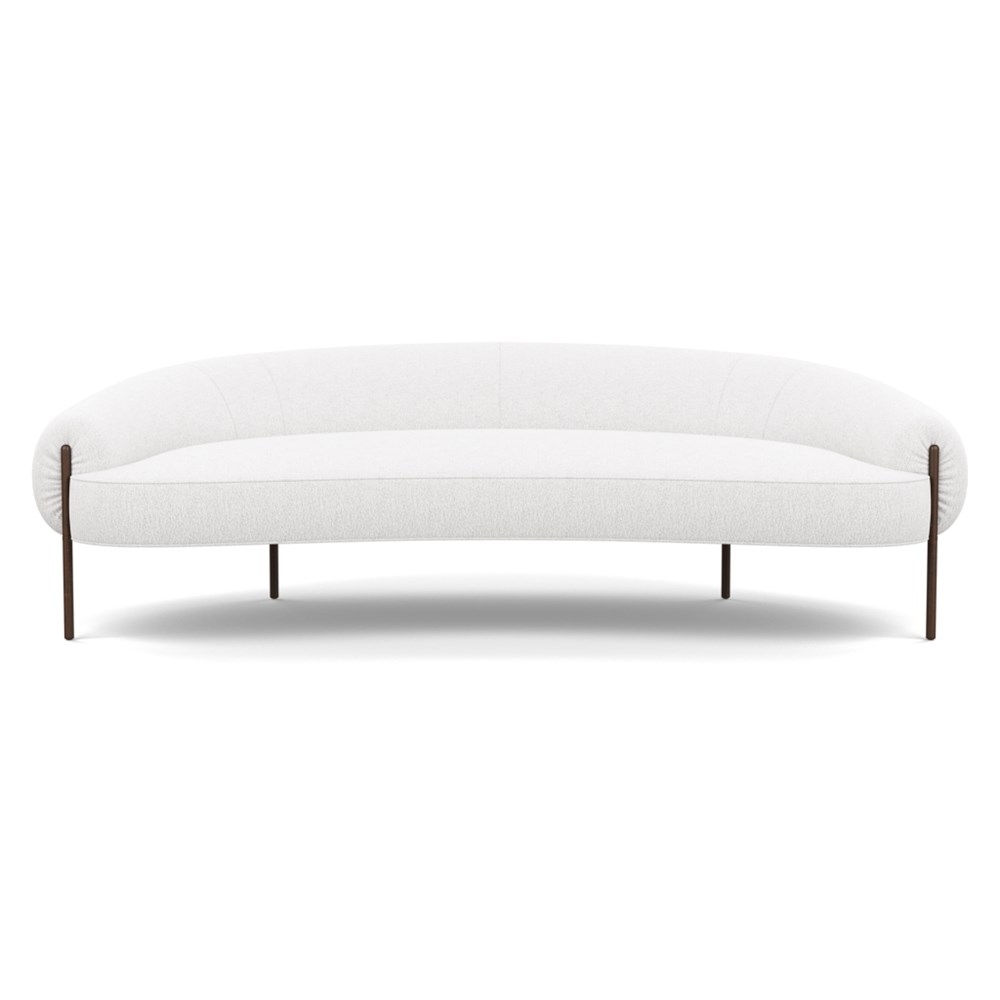 Heal's Isola 3 Seater Sofa Loop Boucle Polar Bronze Feet
