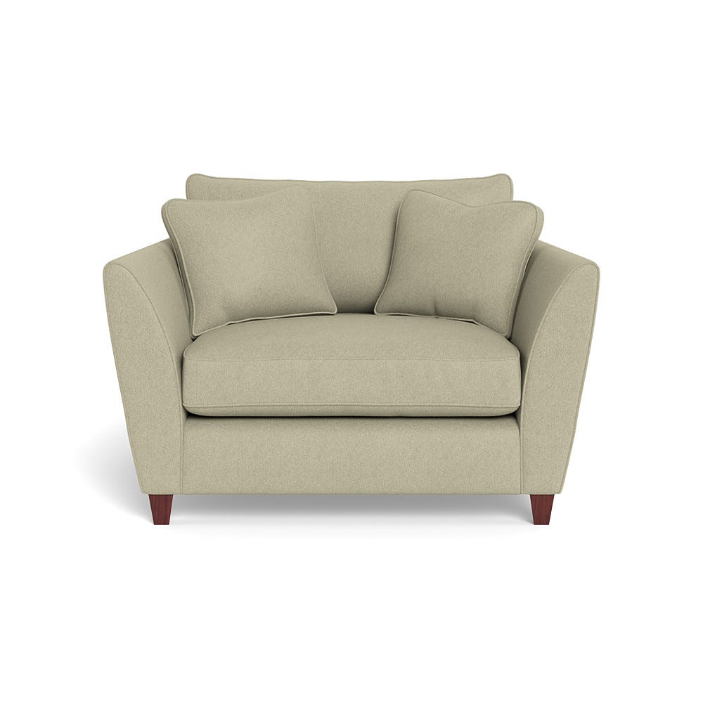 Heal's Torino Loveseat Cotton Grain Walnut Feet