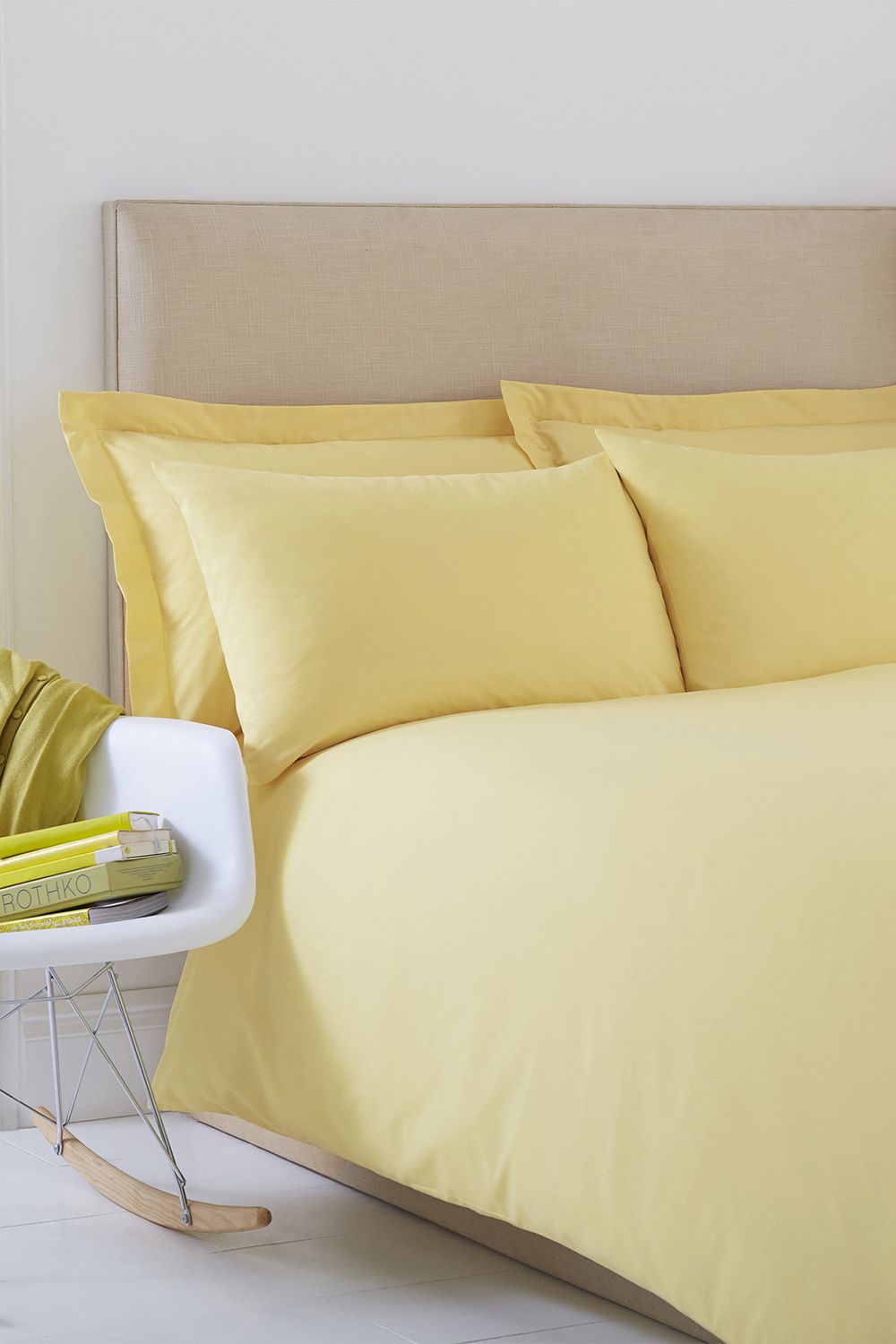 Martex Poetry Plain Dyed Duvet Cover Set in Lemon