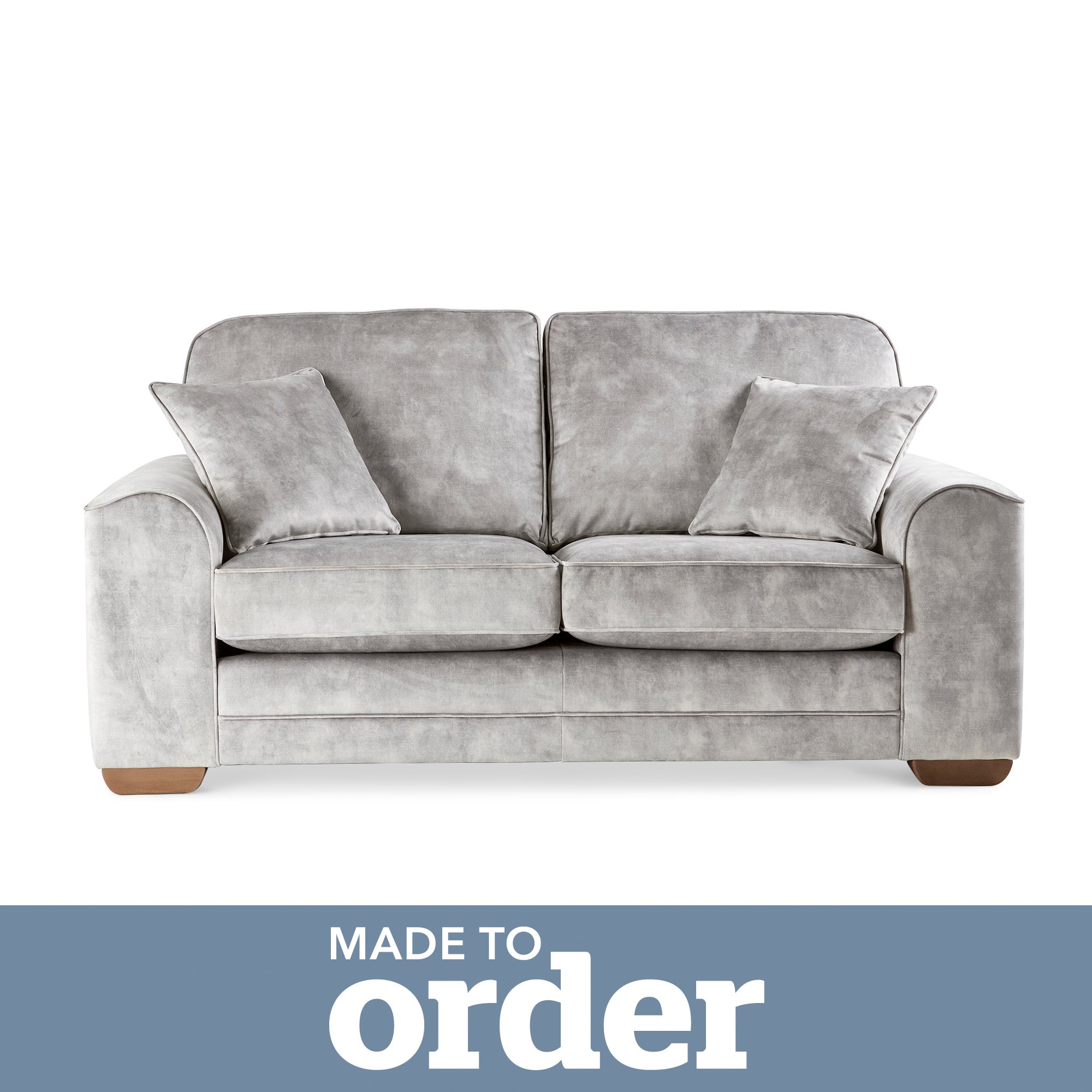 Morello 2 Seater Sofa Slub Velvet Slub Velvet Cement