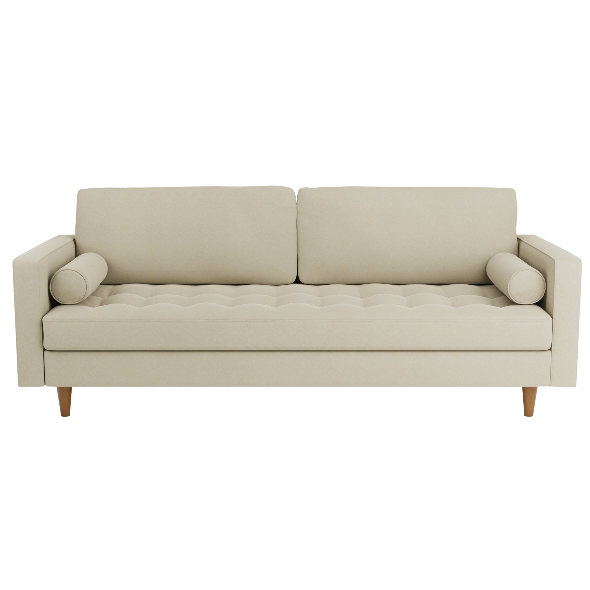 Zoe Flat Weave 4 Seater Sofa Beige