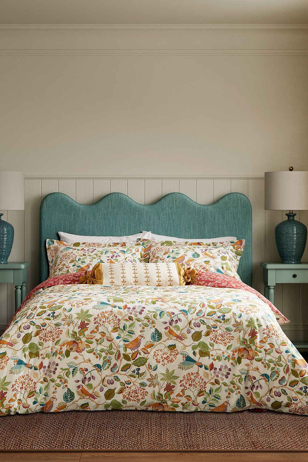 Sanderson 'Birds & Berries' Cotton Duvet Cover Set
