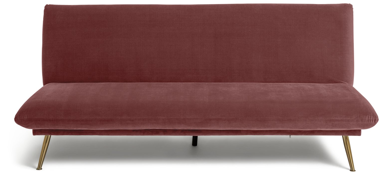 Habitat Matteo Velvet Sofa Bed - Pink