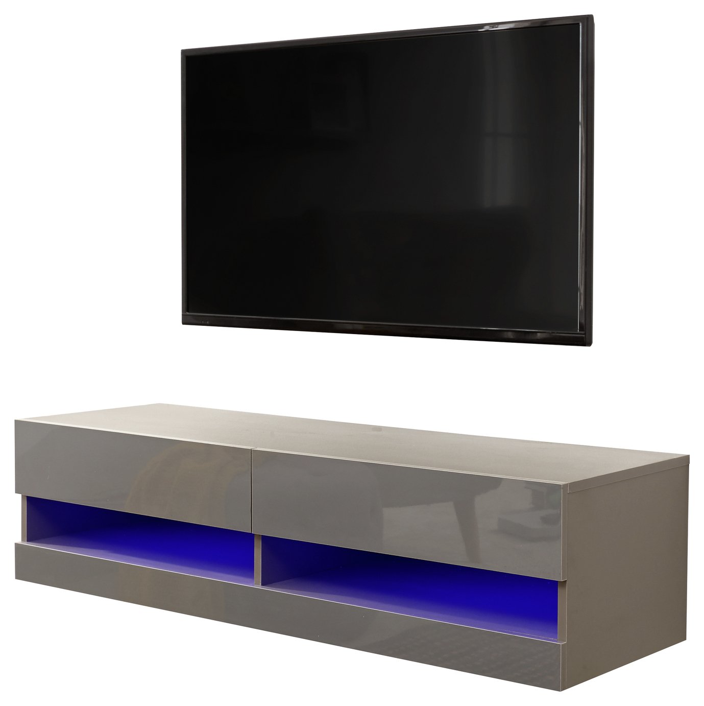 Galicia 120cm LED Wall TV Unit - Grey