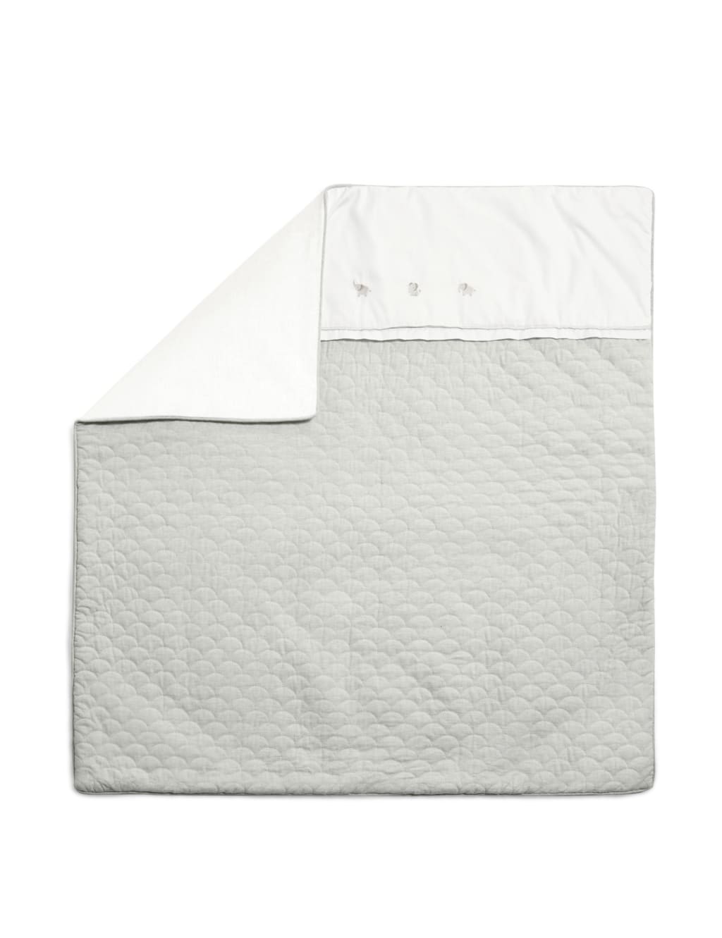 Mamas & Papas Welcome to the World Elephant 2.5 Tog Cotbed Quilt Grey