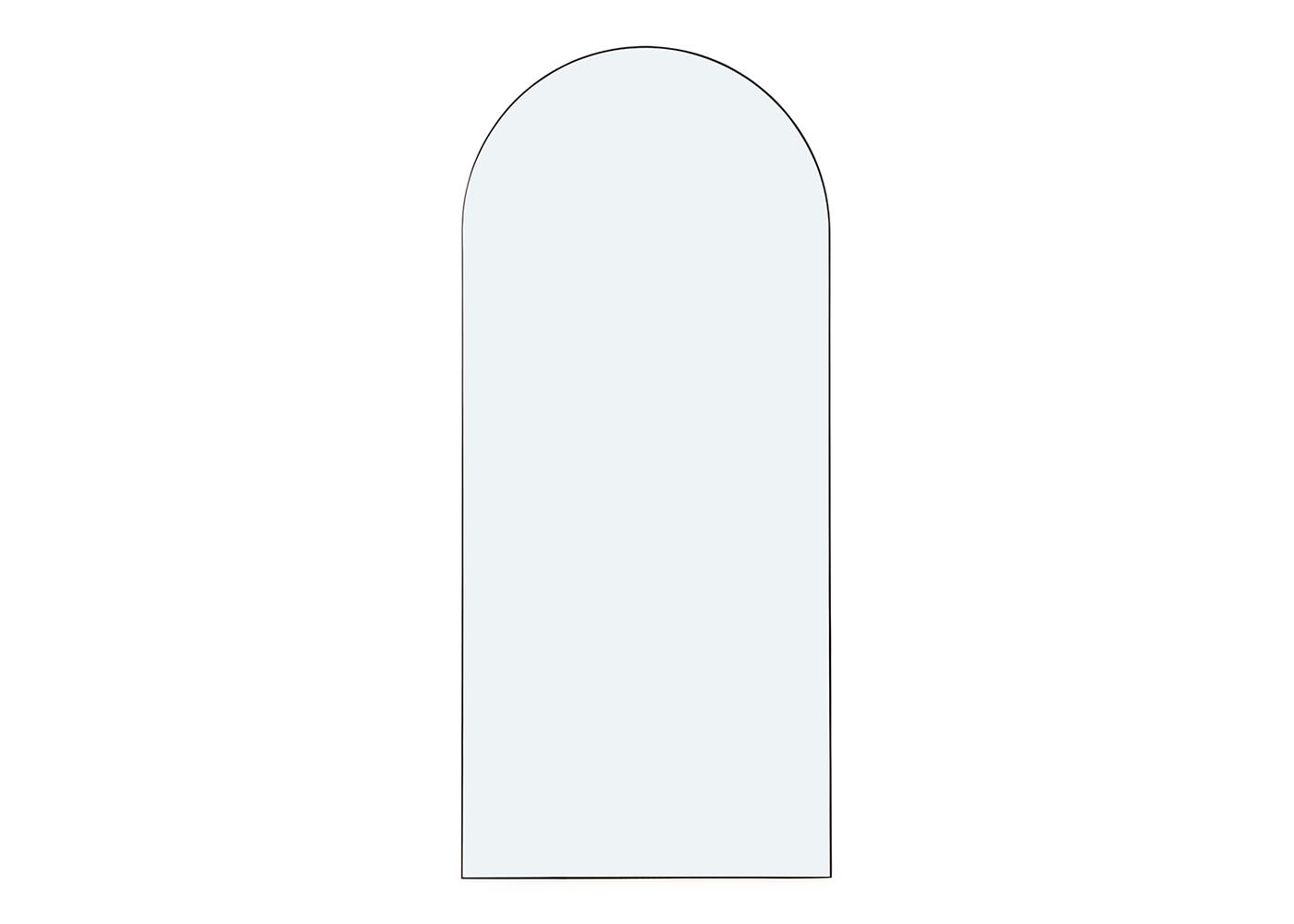 Heal's Fine Edge Floor Arch Mirror Black