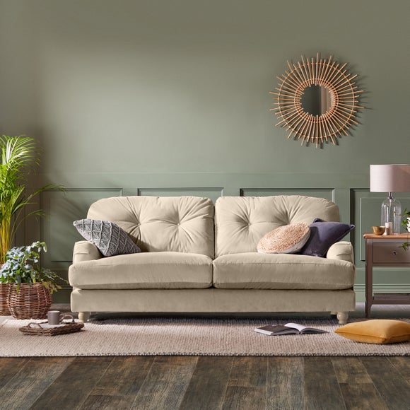 Martha Vintage Velvet 3 Seater Sofa