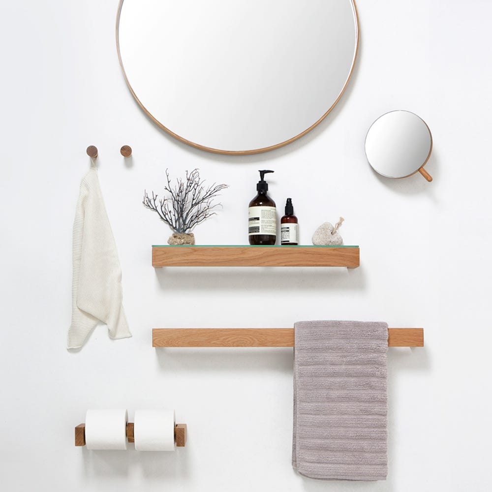 Wireworks Coffee Bamboo Glass Shelf 3