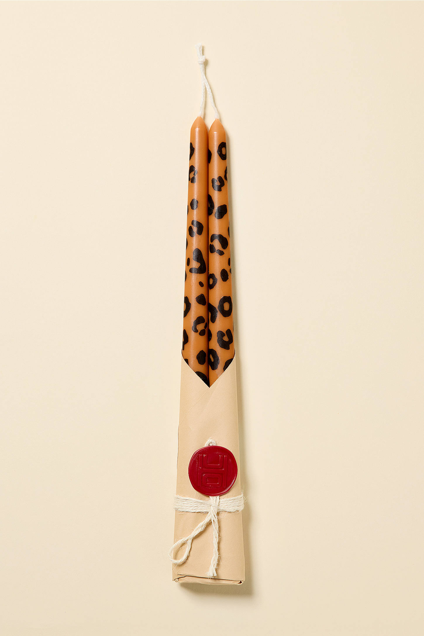 Leopard Taper Candles 2-Pack