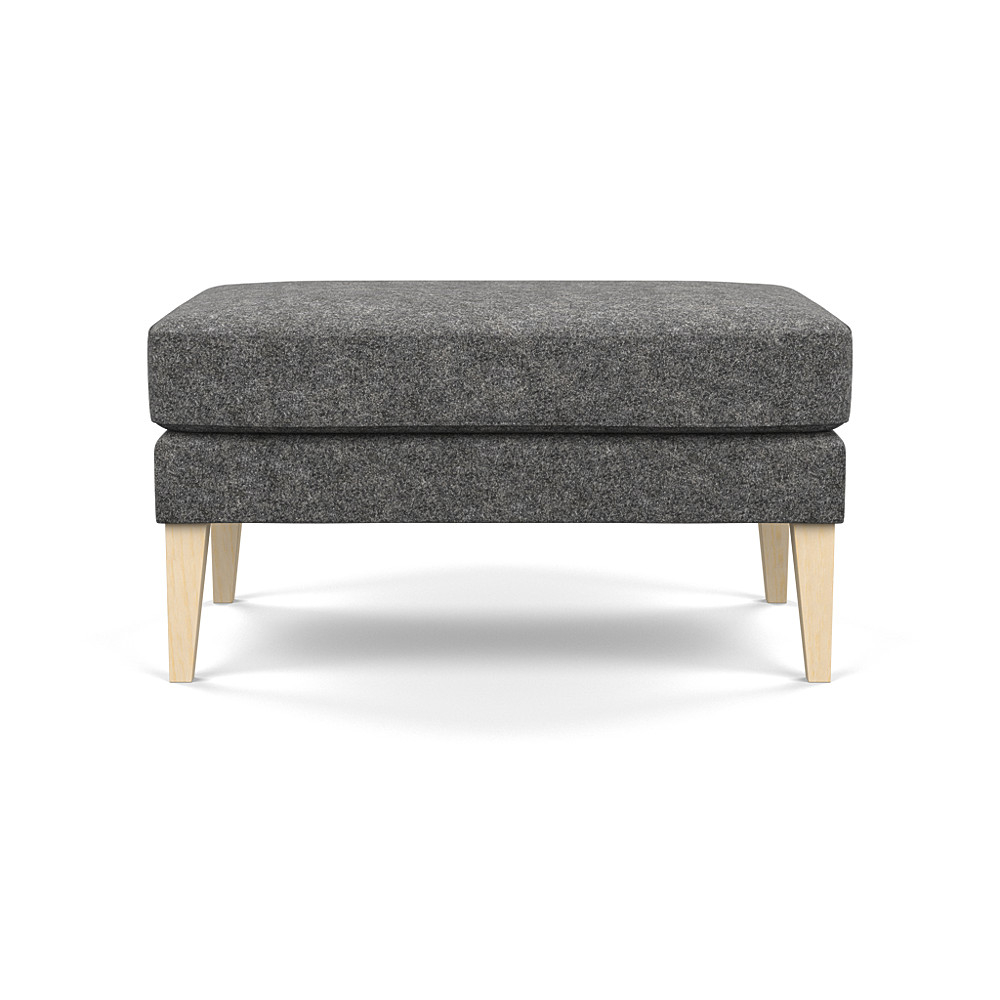 Heal's Richmond Ottoman Melton Wool Shale NATURAL